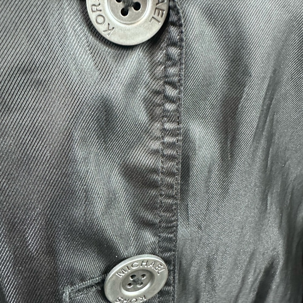 Michael Kors black shiny raincoat size medium - Picture 7 of 12